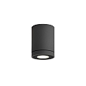outdoor ceiling luminaire TUBE OUTDOOR CEILING SURF 1.0 IP65, anthracite dimmable