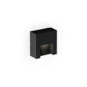 outdoor wall luminaire RETO WALL SURFACE OUTDOOR 0.8 square IP65, black matt dimmable