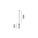 Wever & Ducr� luminaire base SWAM STRAIGHT POLE 600, bronze