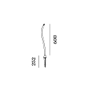 Wever & Ducr� luminaire base SWAM CURVED POLE 600, bronze