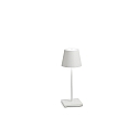 battery table lamp POLDINA PRO MINI dimmable IP65, powder coated, white matt dimmable