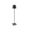 battery floor lamp POLDINA PRO XXL TERRA, dimmable IP54, dark grey, powder coated dimmable