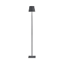 battery floor lamp POLDINA L dimmable, adjustable IP54, dark grey, powder coated dimmable