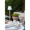Zafferano battery table lamp POLDINA MICRO IP65, white dimmable