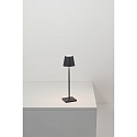 Zafferano battery table lamp POLDINA MICRO IP65, black dimmable