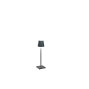 battery table lamp POLDINA MICRO IP65, dark grey dimmable