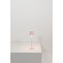 Zafferano battery table lamp POLDINA MICRO IP65, pink dimmable
