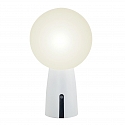 LED Battery table lamp OLIMPIA TAVOLO PRO, IP54, H 26cm, with touch dimmer, white