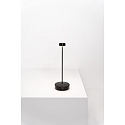 Zafferano battery table lamp SWAP  IP65, black matt dimmable