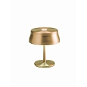 battery table lamp SISTER LIGHT MINI IP65, gold anodised dimmable