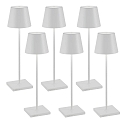 battery table lamp POLDINA PRO set of 6 IP65, white dimmable