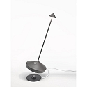 Zafferano battery table lamp PINA TAVOLO PRO CCT Switch, with touch dimmer IP54, dark grey, lacquered dimmable