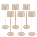 battery table lamp OLIVIA TAVOLO PRO set of 6 IP65, sand coloured dimmable