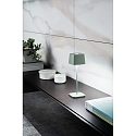 Zafferano battery table lamp OFELIA TAVOLO PRO square, CCT Switch, with touch dimmer IP65, sage green, lacquered dimmable