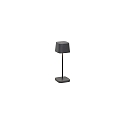 battery table lamp OFELIA MICRO IP65, dark grey dimmable