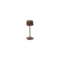 battery table lamp OFELIA MICRO IP65, rust dimmable