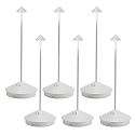 battery table lamp PINA TAVOLO PRO set of 6 IP65, white dimmable