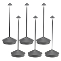 battery table lamp PINA TAVOLO PRO set of 6 IP65, dark grey dimmable