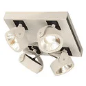 KALU LED 4 Wall and Ceiling luminaire, square, 60°, white/black