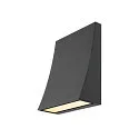 DELWA WIDE LED Outdoor Wall luminaire, 3000K, 100°, IP44, anthracite