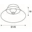 Ceiling luminaire BATO 45 CW, Ø 45cm, E27, black