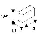 SLV GRAZIA 10 Recessed profile Endcaps, 2 items, black
