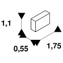 SLV GRAZIA 10 Endcaps for GRAZIA Surface profile flat, 2 items, flat design, black