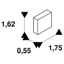 GRAZIA 10 Endcaps for GRAZIA Surface profile standard, 2 items, flat design, alu