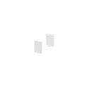 GRAZIA 10 Endcaps for GRAZIA Surface profile standard, 2 items, high design, white