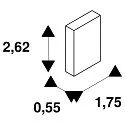SLV GRAZIA 10 Endcaps for GRAZIA Surface profile standard, 2 items, high design, black