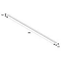 Accessory for LED profile GRAZIA 20 - plastic cover, flat design, 200cm, satin-coat