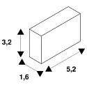 SLV GRAZIA 20 Recessed profile Endcaps, 2 items, white