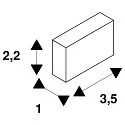 GRAZIA 20 Endcaps for GRAZIA Surface profile flat, 2 items, flat design, alu