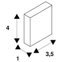 GRAZIA 20 Endcaps for GRAZIA Surface profile flat, 2 items, high design, alu