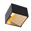 SLV LOGS IN LED Wall luminaire, black/brass
