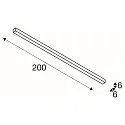 SLV Premium LED Ceiling luminaire Q-LINE CL, for BAP, 200cm, 85W, dimmable, black, 3000K
