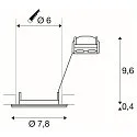 SLV PIKA QPAR51, Ceiling recessed luminaire, fixed, brass
