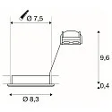 SLV PIKA QPAR51, Ceiling recessed luminaire, swiveling, silver grey