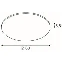 LED Ceiling luminaire PANEL 60 round, Ø 60cm, 42W, dimmable, white, 3000K
