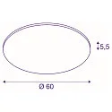 SLV LED Ceiling luminaire PANEL 60 round, Ø 60cm, 42W, dimmable, white, 4000K