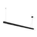 Premium LED Pendant luminaire Q-LINE PD, 200cm, for BAP, 85W, TRIAC dimmable, black, 3000K 4200lm