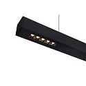 SLV Premium LED Pendant luminaire Q-LINE PD, 200cm, for BAP, 85W, TRIAC dimmable, black, 3000K 4200lm