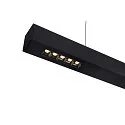 SLV Premium LED Pendant luminaire Q-LINE PD, 100cm, for BAP, 45W, TRIAC dimmable, black, 4000K 2300lm