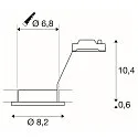 SLV Outdoor Ceiling recessed luminaire DOLIX OUT, GU10, QPAR51, IP65, Ø 68mm, round, silver grey