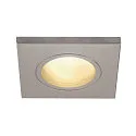 Outdoor Ceiling recessed luminaire DOLIX OUT, GU10, QPAR51, IP65, Ø 68mm, square, silver grey