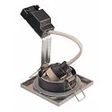 SLV Outdoor Ceiling recessed luminaire DOLIX OUT, GU10, QPAR51, IP65, Ø 68mm, square, matt chrome
