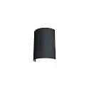 FENDA Wall luminaire textile shade, half, Ø 23cm, black