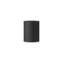 FENDA Wall luminaire textile shade, half, Ø 23cm, black