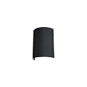 SLV FENDA Wall luminaire textile shade, half, Ø 23cm, black / copper