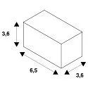 SLV Accessories for 3-Phase surface track S-TRACK Feed-In, R-version, traffic white RAL 9016